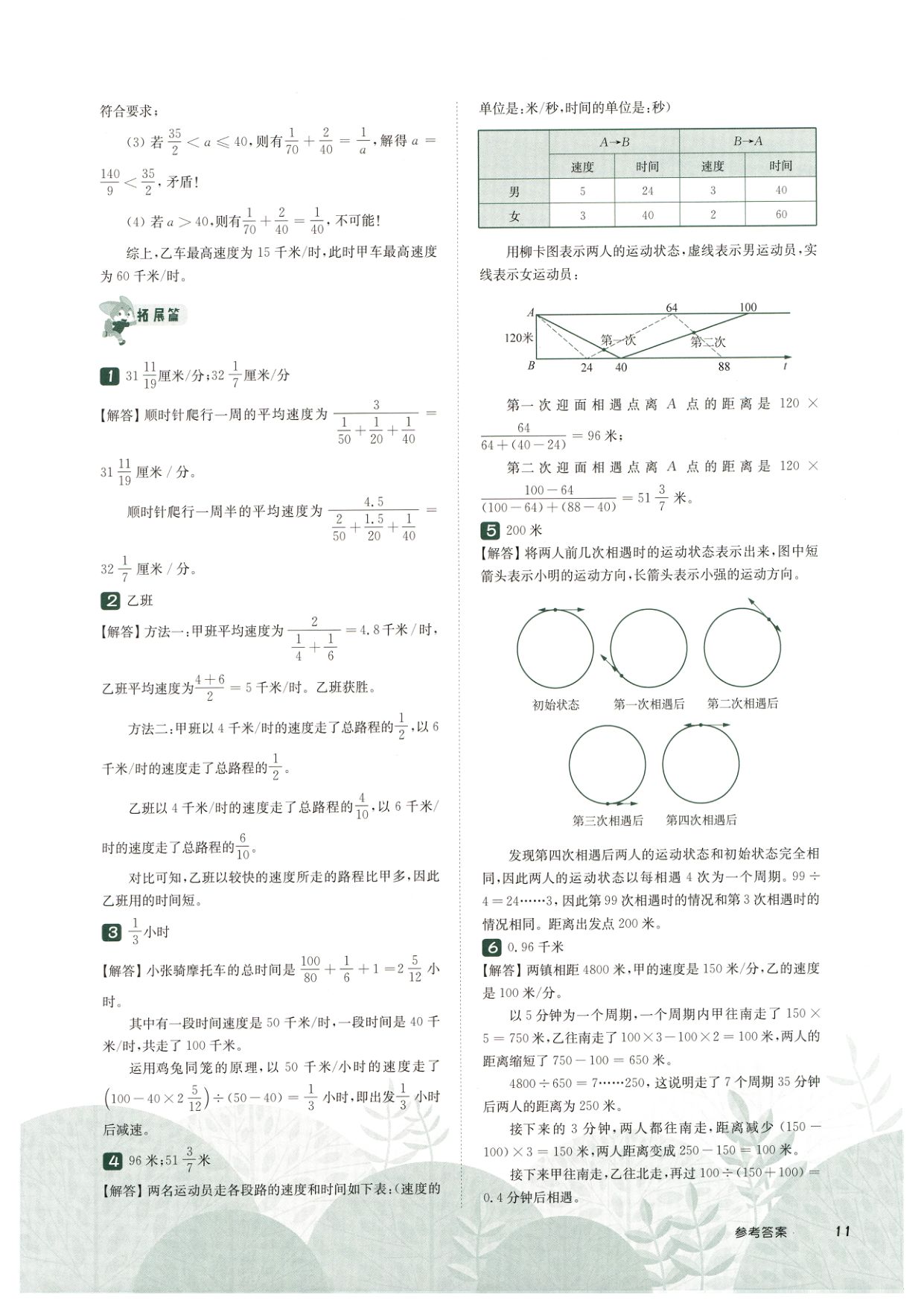 第 520 讲 · 行程问题五 · 答案第 2 页