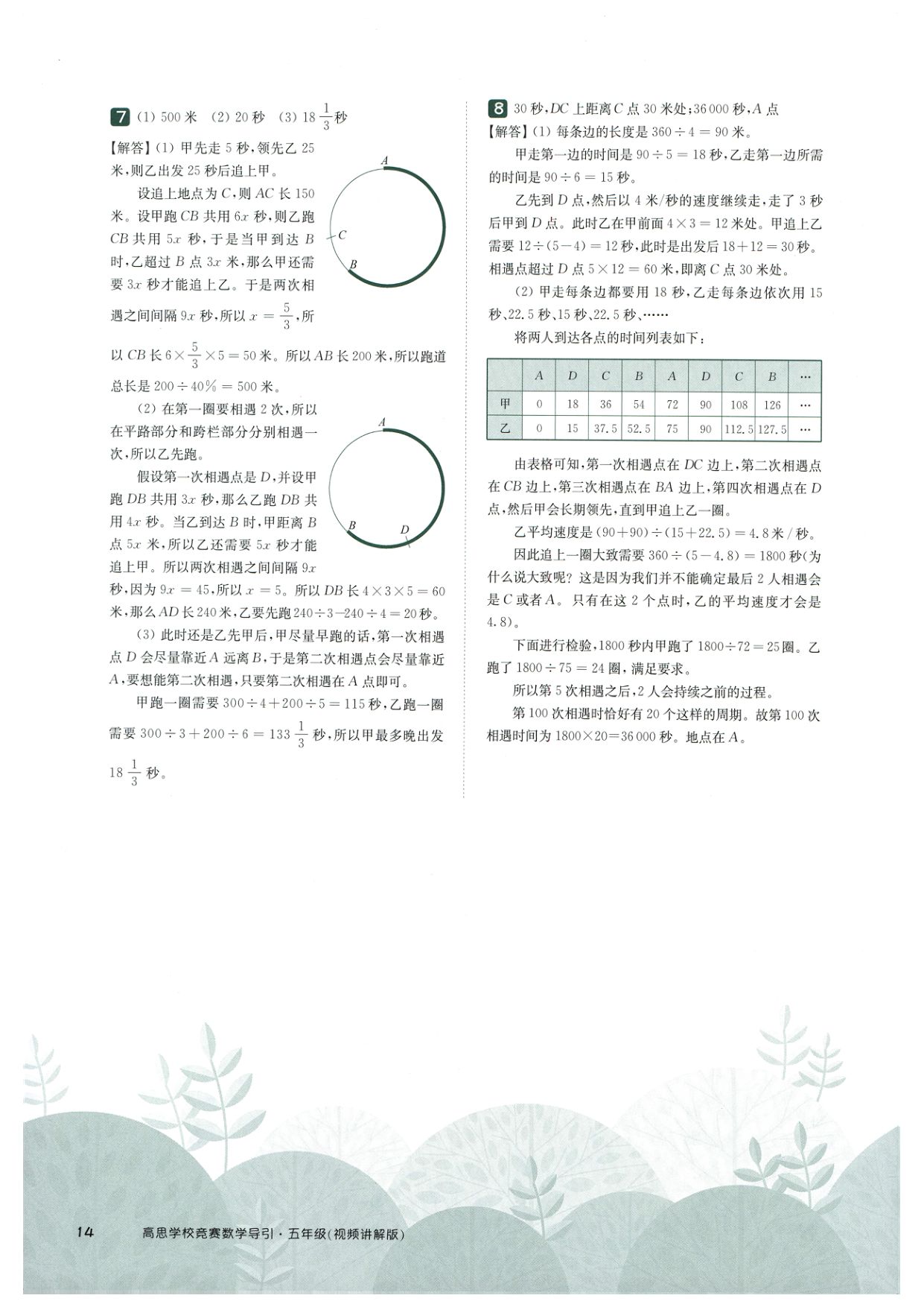 第 520 讲 · 行程问题五 · 答案第 5 页
